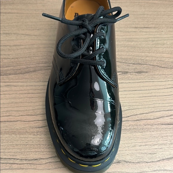 Dr Martens Patent Leather Black Lace-Up Shoes - Picture 2 of 16